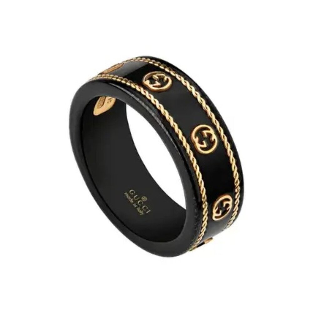 Gucci NWT Authentic Icon Interlocking G Logo Ring